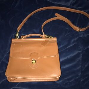 Leather Coach satchel cross body bag